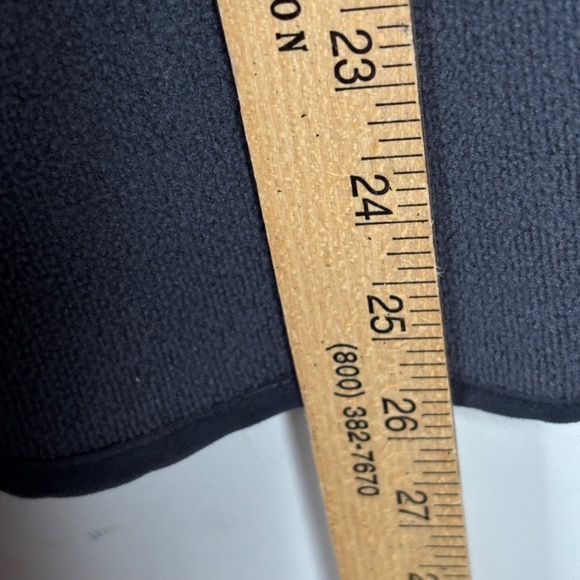 LL Bean Fleece Duffle Coat XL Hood Pocket Charcoal Retro Fall 90s Preppy Classic - Picture 9 of 10